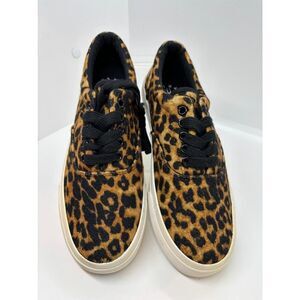 NWOB POLO RALPH LAUREN Leopard Print Sneakers Shoes Soft Fleece US W 4 Y 2